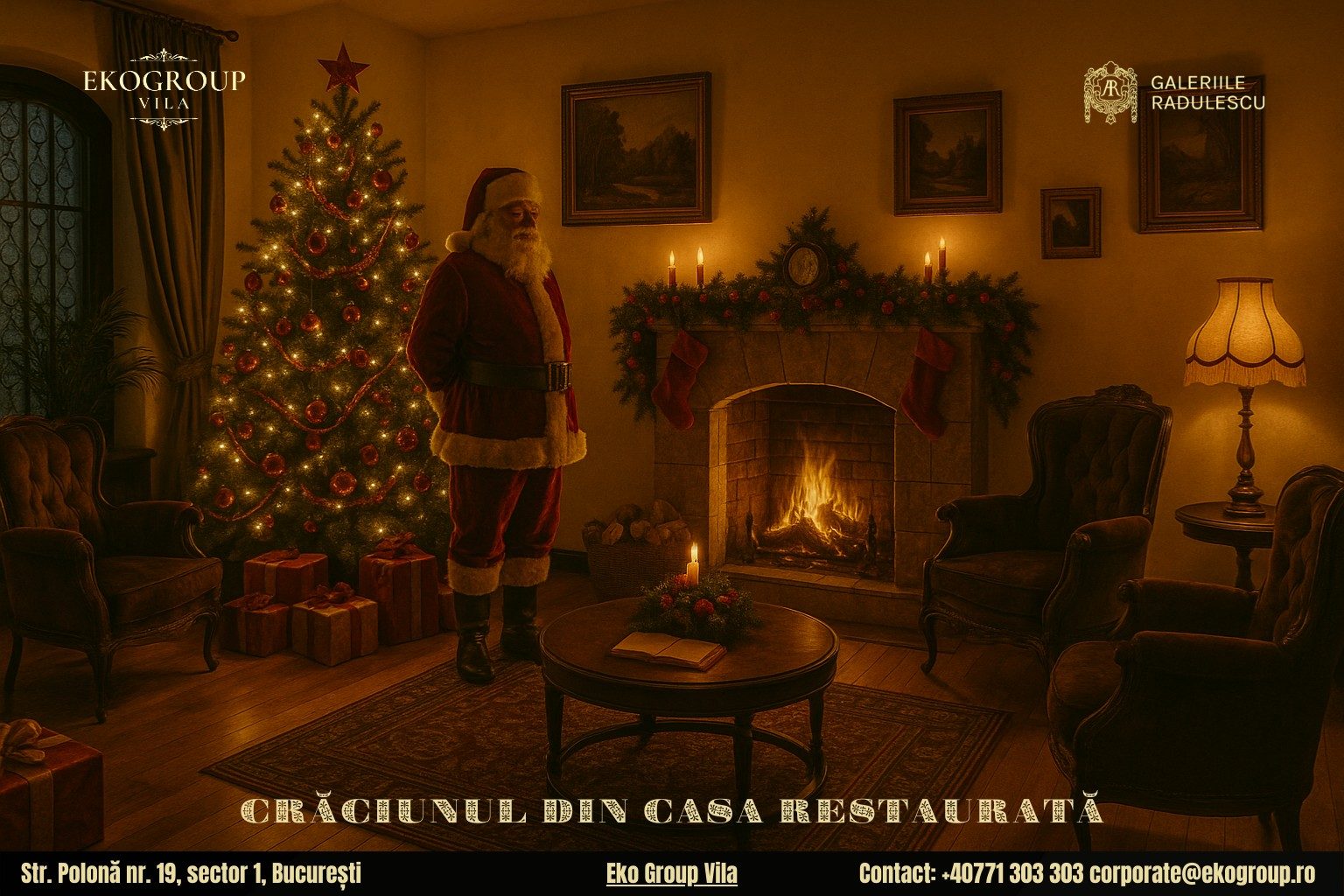 Legenda lui Moș Crăciun în farmecul Crăciunului anilor ’30 la Eko Group Vila